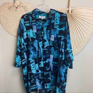 Vintage Montello XL Button up flowy shirt.
